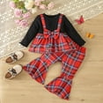 thumbnail image 2 of Gibobby Toddler Infant Baby Girl Clothes 12 24 Months 2T 3T 4T Long Sleeve Letter Romper Hooded Pants Outfits Set(18-24 Months,Red), 2 of 8