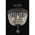 thumbnail image 2 of Elegant Lighting 9303F12DB-EC 12 Dia. x 17 H in. Esperanza Flush Mount, Elegant Cut - Dark Bronze, 2 of 2