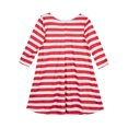 thumbnail image 2 of Girls Candycane Red & White Striped Christmas Holiday Tee Shirt Dress Large, 2 of 2