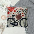 thumbnail image 2 of JEUXUS Valentines Pillow Covers  Bicycle Love Heart Pillow Covers Valentine Home Decorative for Sofa, 2 of 5