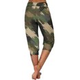 thumbnail image 4 of Penkiiy Womens Camouflage Capri Sweatpants Casual Cropped Jogger Running Pants Lounge Loose Fit Drawstring Waist with Side Pockets L Multicolor, 4 of 6
