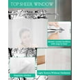 thumbnail image 4 of No Hook Shower Curtain with Snap in Liner, Black Silhouette of Birds and Tree Branches White Hotel Shower Curtains for Bathroom, Washable Shower Curtain Liner Set with Mesh Top Window, 72”x78”, 4 of 6