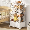 thumbnail image 6 of Stuffed Animal Storage,	Metal Stuffed Animal Zoo with 2 Toy Chest and Wheels, Vertical Stuffed Animal Holder With Elastic Band, 6 of 6