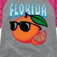 thumbnail image 3 of Instant Message - Florida, The Sunshine State Orange - Toddler & Youth Girls Raglan Graphic T-Shirt, 3 of 6
