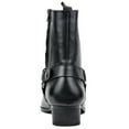 thumbnail image 3 of OSSTONE Dress Boots Chelsea Designer Boots for Men Zipper-up Leather Casual Heel Shoes JY015-Black-7 Black, 3 of 6