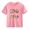 thumbnail image 4 of Spazoro Little & Big Girls Boys T-Shirts Tees, Graphic Crew Neck Casual Short Sleeve Breathable Summer Tops for Kids Unisex Pink Size 3 T, 4 of 7