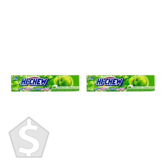 Hi-Chew Green Apple Candy, 12 × 58 g - Pack of 2