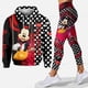thumbnail image 4 of Sudadera con capucha 3D de Mickey Mouse para mujer, conjunto de pantalones de chándal de Yoga de Mickey Mouse, Leggings de Yoga de Disney, chándal de moda, 4 of 4