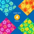 thumbnail image 6 of Kaufman - Colorful Hibiscus Beach Towels | 100% Cotton with Ends Hemmed | 30" x 60" | Colorful Soft & Absorbent Pool Towels for Adults and Kids | Fiber Reactive | 4 Pack, 6 of 8