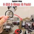 thumbnail image 3 of Juntas tóricas Captain O-Ring H-553, paquete de 6, para válvula fluxómetro, 3 of 7