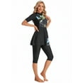 thumbnail image 1 of KXCFCYS Maillot de Bain Modeste à Manches Courtes Burkini Islamique Hijab pour Femmes, 1 of 7
