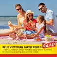 thumbnail image 3 of Glad Bols Ronds Jetables en Papier, Motif Victorien Vert - Bol Robuste, Résistant aux Trempettes, Résistant aux Coupures, Compatible Micro-Ondes pour Tous les Aliments et Usage Quotidien, 16 Oz, Lot de 50, 3 of 6