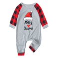 thumbnail image 3 of Odeerbi Christmas Pajamas for Family Holiday Plaid Long Sleeve Family Christmas Pajamas Matching Sets Toddler Plaid Printed Loungewear Top Pants Set Two-Piece Sleepwear Xmas PJs Set Red, 3 of 5