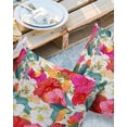 thumbnail image 2 of Pack of 2 Outdoor Pillow Covers, Flower Gardenia in Full Bloom Waterproof Square Throw Pillowcase Cushion Decorative Pillow Covers for Couch Patio Tent, 20x20 in, 2 of 6