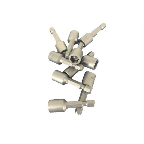 TEMO 10 pc Impact Ready 5/16 Inch (8 mm) Magnetic Nutsetter Set 1/4 Inch (6 mm) Shank