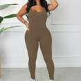 thumbnail image 6 of Fjofpr Womens Shapewear Women's Sleeveless Backless Waist Closing Jumpsuit Solid Color High Waist Tight Sports Yoga Jumpsuit, 6 of 6