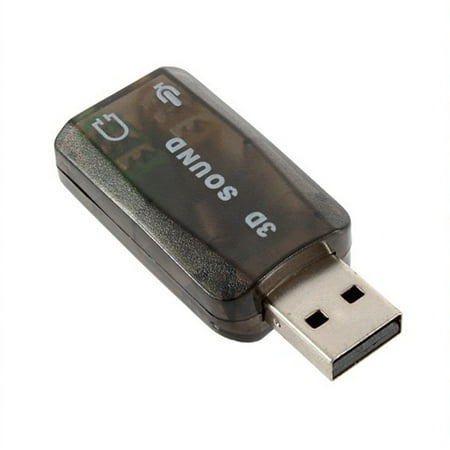Mic Speaker USB 3D Sound Card Audio Adapter Virtual 5.1 Channel for PC or (Best Audio Card For Pc)