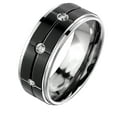 thumbnail image 4 of LaRaso & Co His Her Black Wedding Rings Men Women Bride Groom Size 10 11, 4 of 6