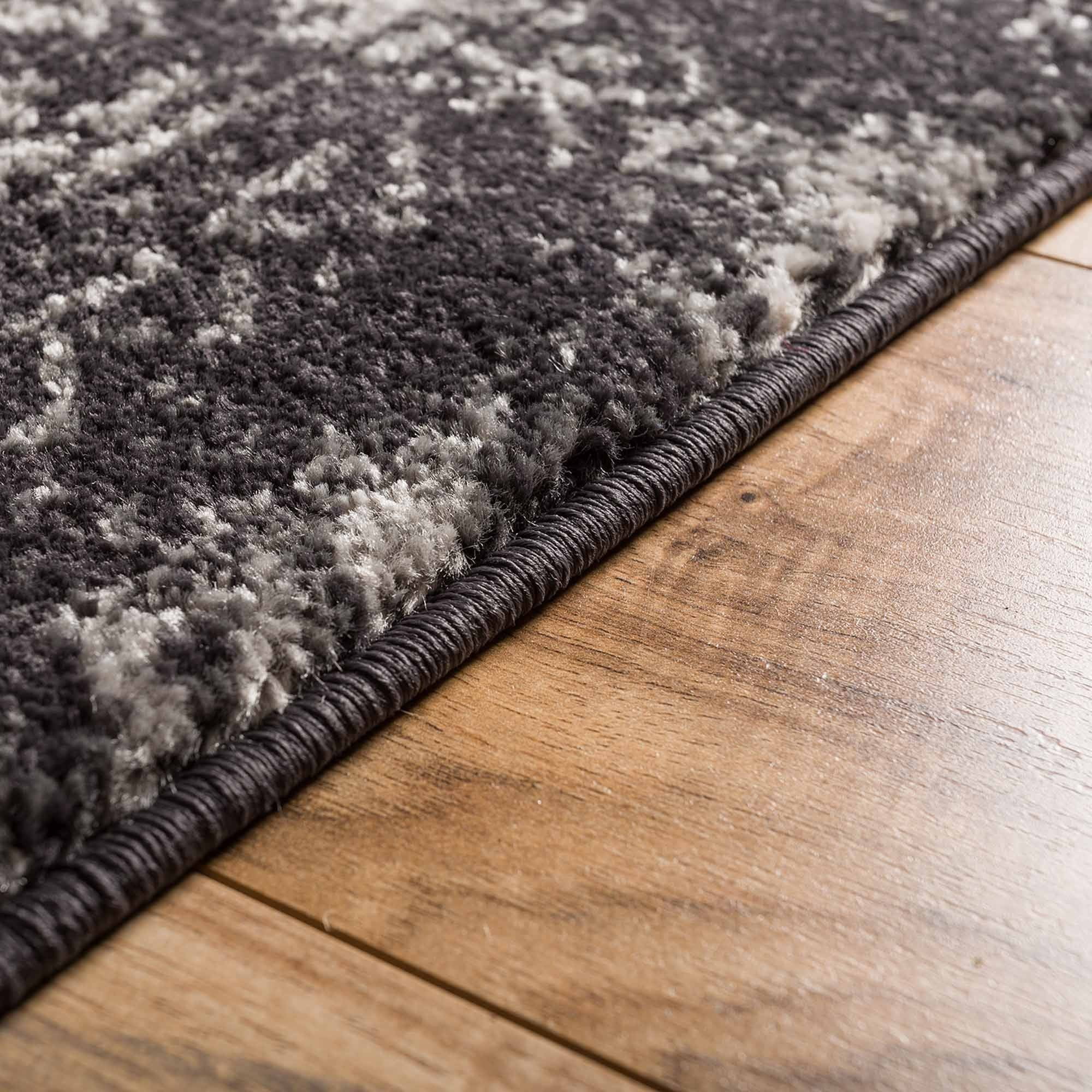 Well Woven  Sydney Vintage Manchester Grey Modern Distressed Abstract Area Rug - 3 ft. 3 in. x 4 ft. 7 in.