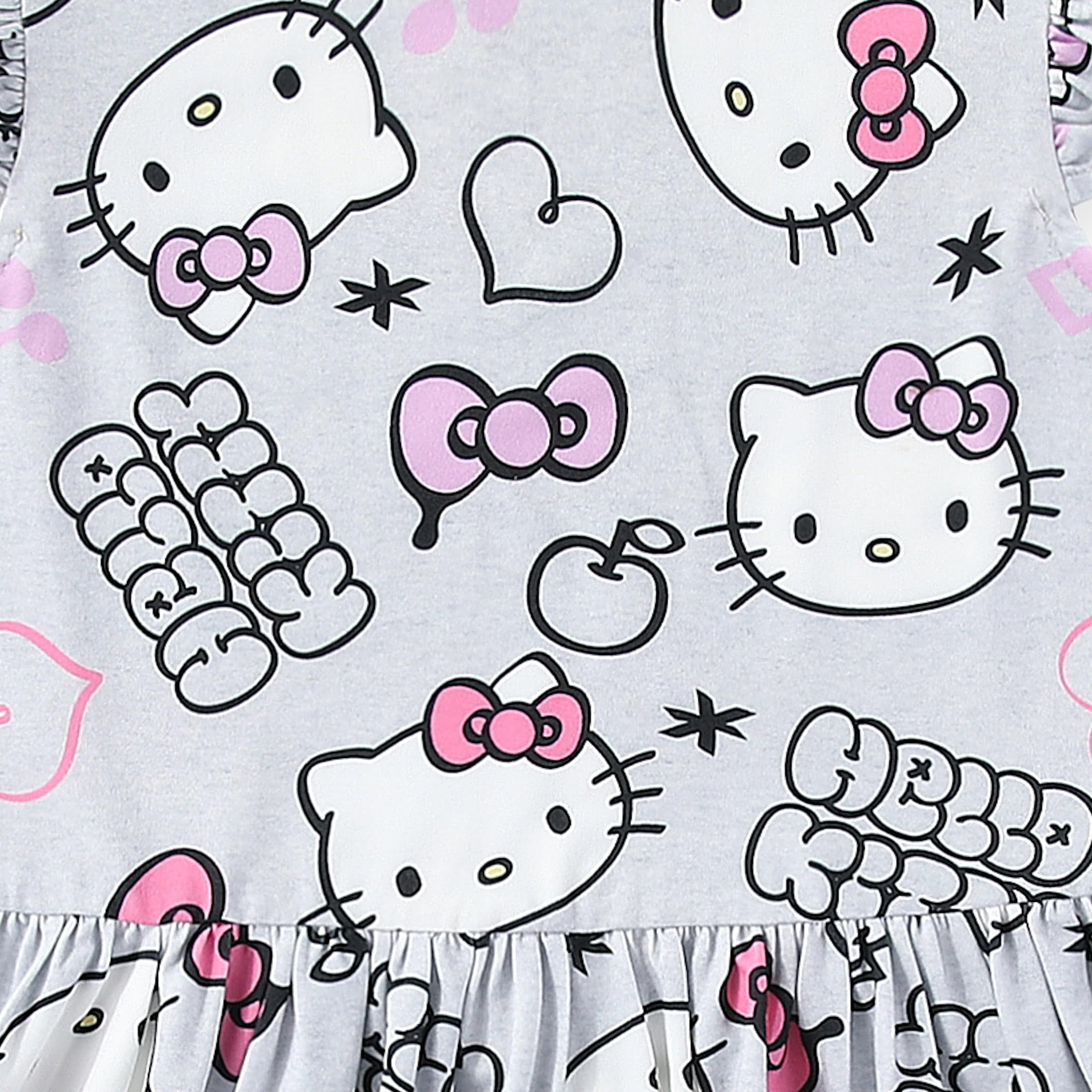 Sanrio Hello Kitty Two Girls Dresses for (Girls), 2 Pack, Sizes 2T-8