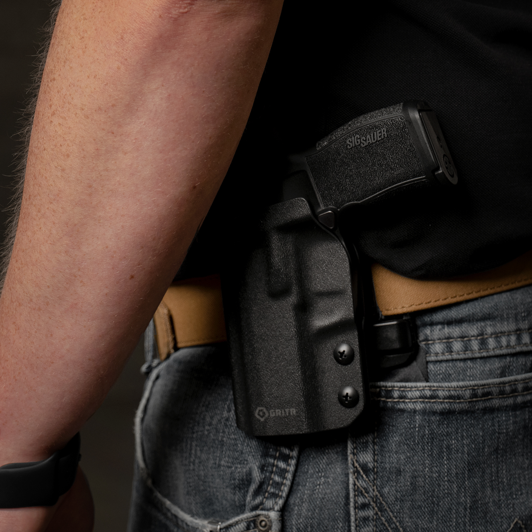 GRITR OWB Kydex Left Hand Gun Holster Fits Sig Sauer P365XL/P365/P365X