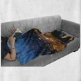 thumbnail image 6 of City Soft Flannel Fleece Throw Blanket, Night View of Amsterdam Famous Landmark European Urban Travel Architecture, Cozy Plush for Indoor and Outdoor Use, 60" x 80", Blue Marigold Tan, by Ambesonne, 6 of 6