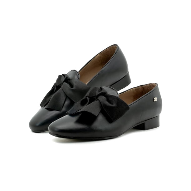 Mocasin Salamandra De Vestir Para Dama Color Mango Negro negro 23.5