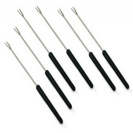 Swissmar Set of 6 Meat Fondue Forks, Black