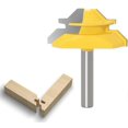 thumbnail image 1 of 45 Degree Lock Miter Router Bit 8mm, Wood Milling Cutter, Slotting Cutter, Tenon Joint Cutter For Engraving Machine Woodworking Cutter Tool, 1 of 5