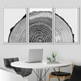 thumbnail image 2 of IDEA4WALL Framed Canvas Print Wall Art Set Black White High Contrast Wood Tree Rings Nature Photography Modern Art Rustic Scenic Relax/Calm for Living Room, Bedroom, Office - 16"x24"x3 White, 2 of 5