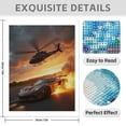 thumbnail image 3 of Diamond Art Kit for Adults, Car Helicopter Sunset Flames Chase Diamond Painting for Adults Beginners, DIY Diamond Art Painting Kits, 5D Diamond Painting Crafts for Home Decor 12x16 Frameless, 3 of 7