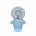 thumbnail image 2 of White Mini Pocket Small Fan Handheld Electric Fan Cartoon Little Bear Small Fan, 2 of 4