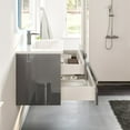 thumbnail image 6 of Eviva Joy 39"W x 18"D Gray Wall-mounted Bathroom Vanity with White Porcelain Integrated Sink Top, 6 of 7