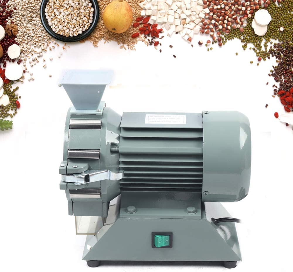220V Hanchen Plant Grinder Soil Crusher Pulverizer Grinding Machine Superfine Herb Disintegrator Continuous Operation 1400rpm for Lab Equipment 