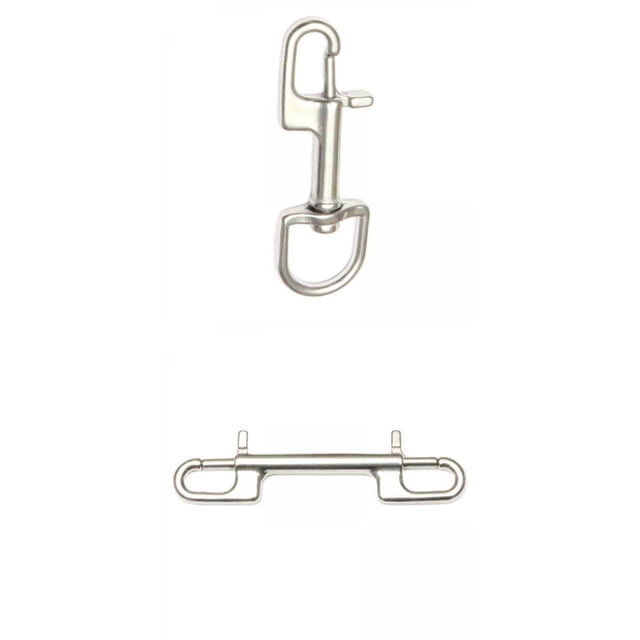 2 mosquetones giratorios de material acero inoxidable para accesorios de herramientas de buceo