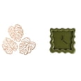 thumbnail image 1 of Reloj de pared cuadrado con diseño creativo de hojas de palma, adorno de madera, arte de pared tropical de la selva, silencioso y preciso, decoración, 1 of 8