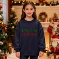 thumbnail image 2 of Big Kids' Christmas Sweatshirt Boys Girls Merry Christmas Tree Printed Crew Neck Pullover Long Sleeve Top, Festive Wear 2-14Y, 2 of 6