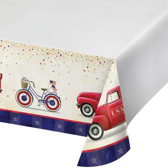 Patriotic Parade Paper Tablecloth