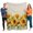 Off White Turmeric Orange, variant on Flannel Throw Blanket for Couch Sofa Bed, Summer Sunflower Watercolor Soft Cozy Warm Fuzzy Blanket 40x50in