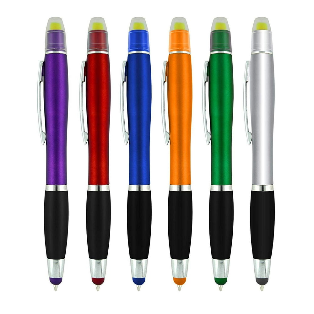 Highlighter with Pen and Stylus Combo, Comes in an array of bright