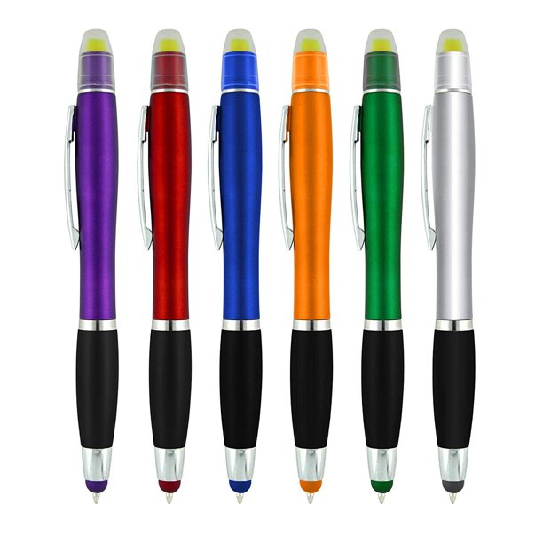 Highlighter With Pen And Stylus Combo Comes In An Array Of Bright Colors Multi Color Pack Of 12 Walmart Com Walmart Com