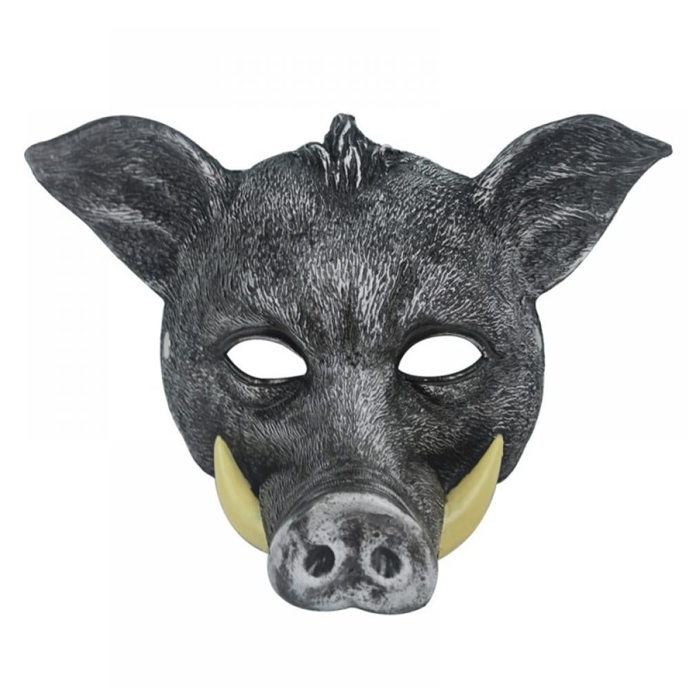 Wild Wolf Animal Steampunk Full Face Masquerade Mask - Black Copper