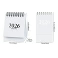 thumbnail image 2 of Minimalist Morandi Mini Desk Calendar 2026 - Slim Cute Desktop Ornament, Ideal Table Calendar for Home Office Dorm, Small Calendar for Daily Schedule Planning Desk Decor Gift, 2*3*4in, White, 2 of 7