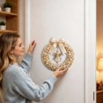 thumbnail image 4 of EaseDay DIY Angel Pearl Wreath Craft Kit Festive Holiday Art Set Home Porch Wall Hanging Decoration Handcrafted Gift for Adults and Families Winter Season, 4 of 5