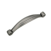 Utopia Alley 5pcs Whitton Pull Handle - Decorative Cabinet Drop Pull Handles for Cabinets and Drawers - Vintage Cabinet Hardware with Hand Finished Pewter - MPull Handle, 3.8" Center to Center