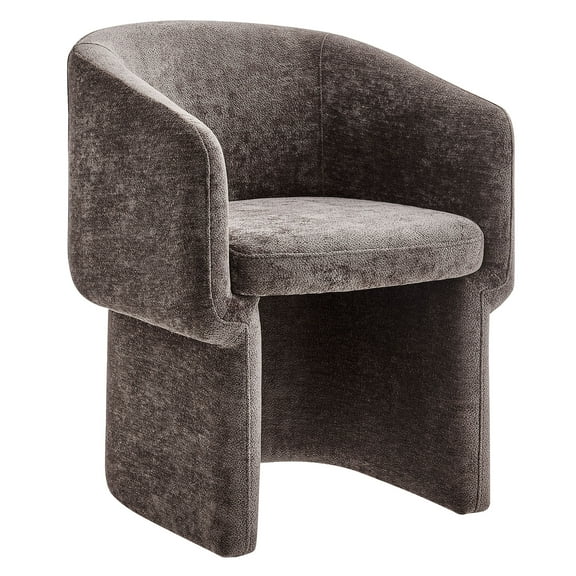 Side Dining Chair Armchair, Brown, Fabric, Bar Pub Cafe Bistro Dining Kitchen Hospitality Restaurant, Modern Contemporary, HB37288