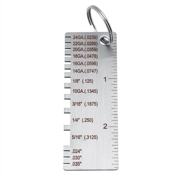 Greensen Stainless Steel Wire/Metal Sheet Thickness Gauge Welding Gage Plated Size Inspection Tool,Metal Sheet Thickness Gauge, Welding Gage