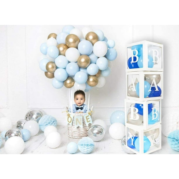 Kit de 82 décorations de fête prénatale pour garçon – Boîte à