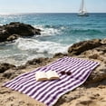 thumbnail image 6 of Partheme 59x30in Super Absorbent Microfiber Beach Towel with Double Sided Velour, Quick Dry Sand Free Lightweight Bath Towel for Swimming Travel Camping, Purple, 6 of 6