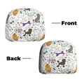 thumbnail image 6 of Kdxio Colorful Poodle Dog Pattern Print 2 Piece Car Head Rest Covers Set Auto Front/Rear Seats Headrest Cover Universal Fit Most Cars,Sedan, SUV, 6 of 9